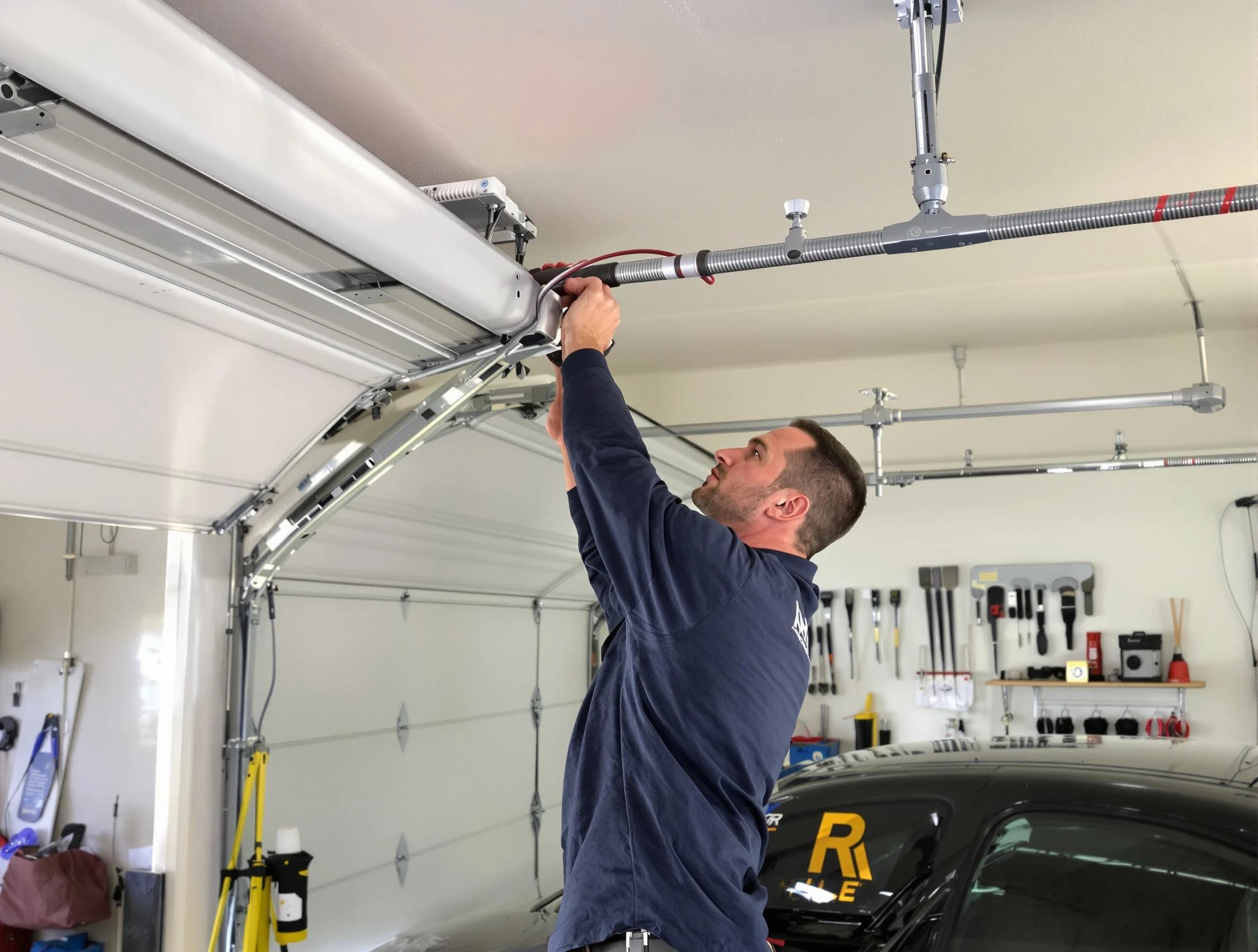 Columbiana Garage Door Repair technician performing garage door cable repair in Columbiana