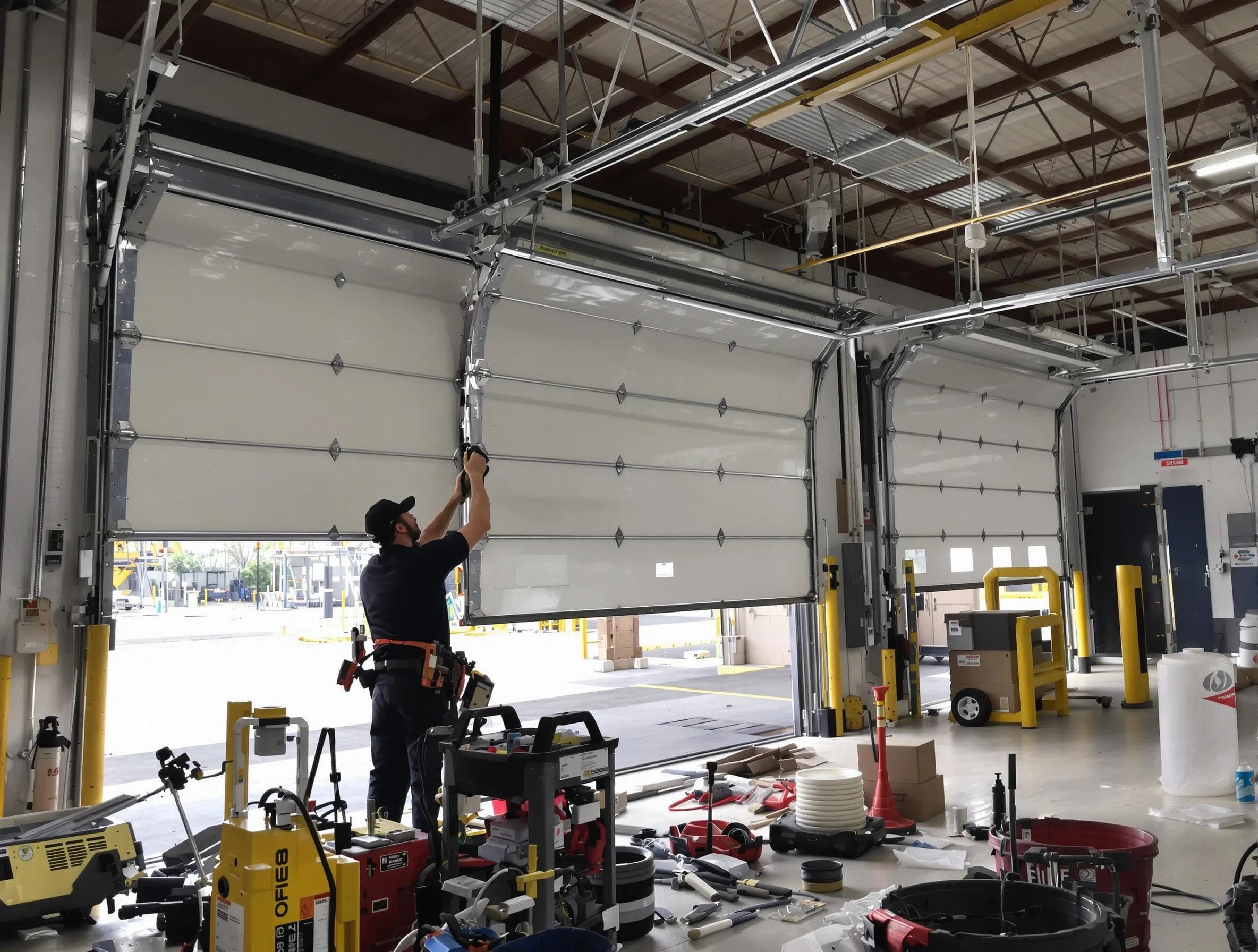 Columbiana Garage Door Repair technician performing commercial garage door repair in Columbiana