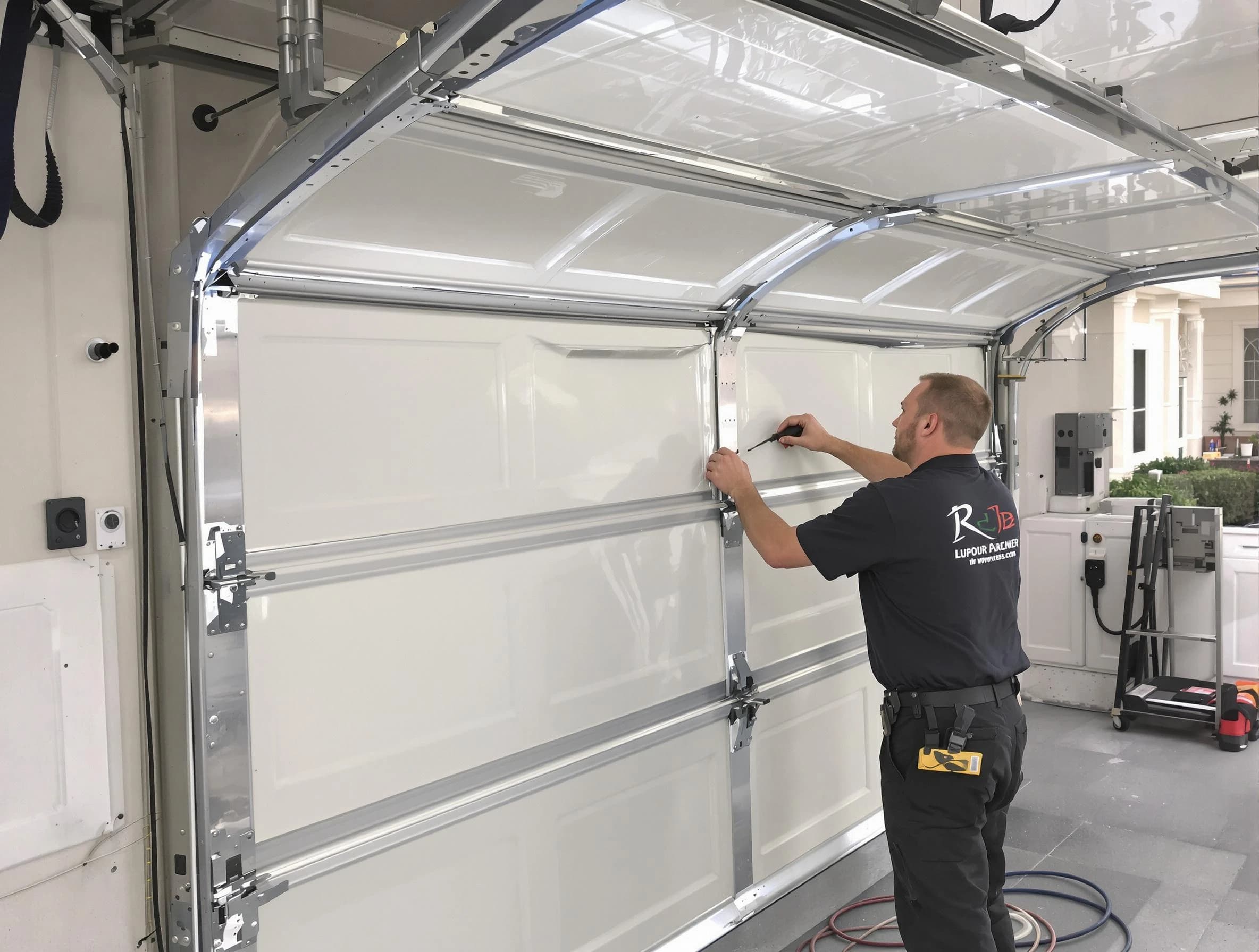 Columbiana Garage Door Repair professional performing panel repair in Columbiana