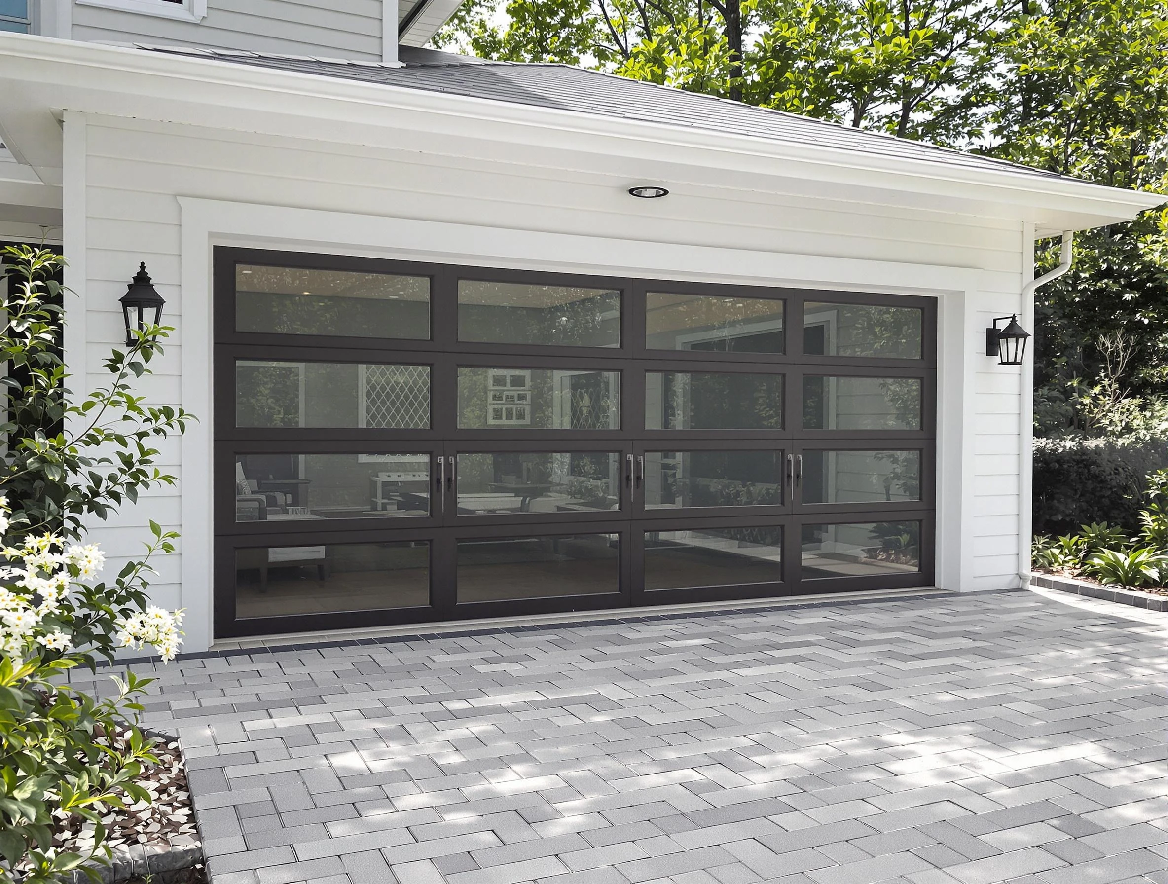 Columbiana Garage Door Repair design specialist presenting custom garage door options to Columbiana homeowner