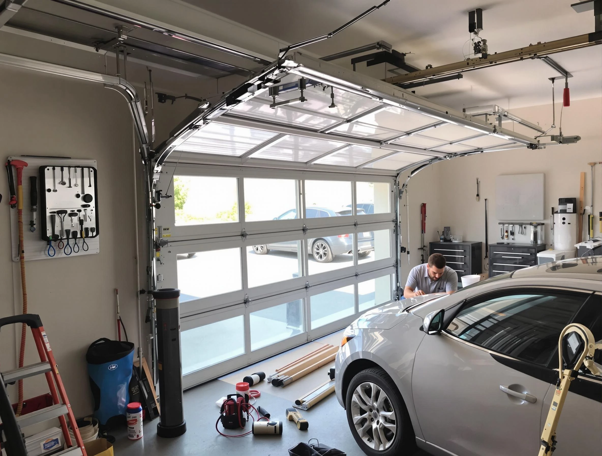 Garage door noise reduction service by Columbiana Garage Door Repair in Columbiana